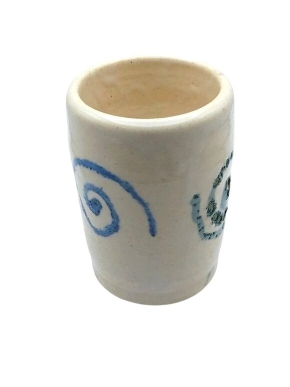 Yardbird Crock Tumbler Southern Pottery Folk Art GA Jerry Yarbrough Signed 1995